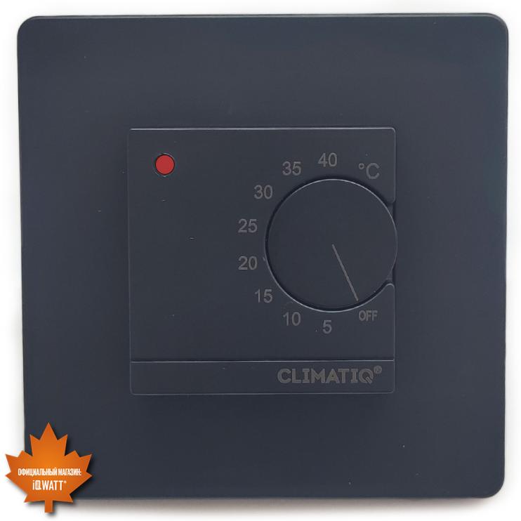 Электронный термостат механическое управление CLIMATIQ FM черный