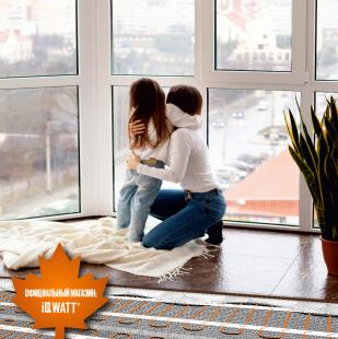 Тонкий самоклеящийся греющий мат IQ FLOOR MAT PRO 200 Вт/м.кв - 2,0 м²