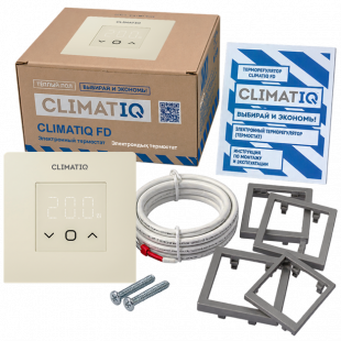 Электронный терморегулятор CLIMATIQ FD слоновая кость