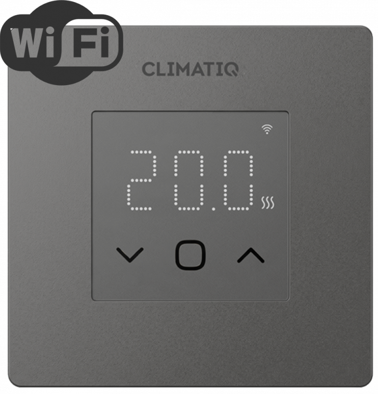 Электронный программируемый терморегулятор CLIMATIQ FD WI-FI графит